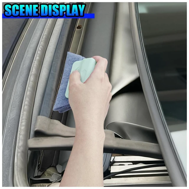 Alt view image 6 of 6 - Deaelf 2PCS Magic Window Track Cleaner (Green&Gray) | Hand-held Window Groove Cleaning Brush, Vehicle Clean Tool Accessory for Sliding Door, Sill, Tile Lines, Shutter, Car Vents