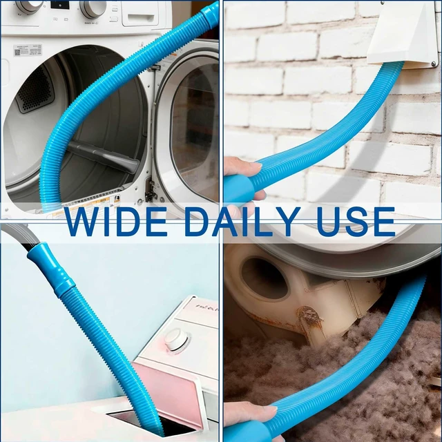 Alt view image 5 of 6 - Dryer Vent Cleaner Kit with Flexible Vacuum Hose Universal Lint Removal Tool for Home Maintenance, Suitable for most Vaccum Cleaners