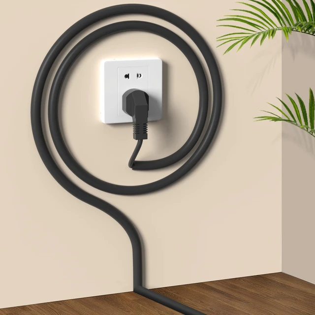 Alt view image 7 of 7 - UOMTFAI Wall Cord Hider 39 Inch Wire Hider for Cords W0.59in H0.39in Black | Self Adhesive, Flexible, PVC Material, for Wall Mount TV, Cable Concealer, Wire Cover Raceway for Home & Office
