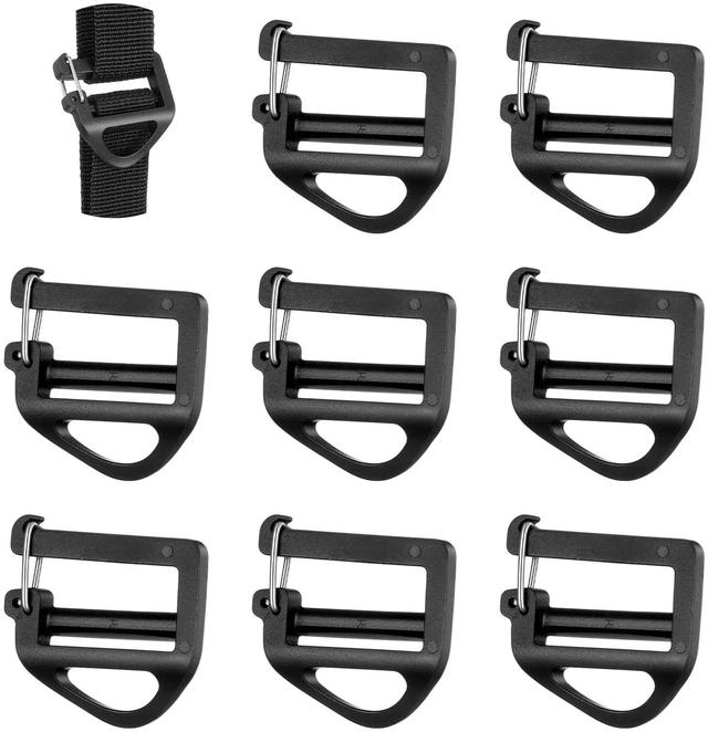 Main image of Shimmeroo 8 Pack Backpack Strap Clip | 1 Inch Belt Buckle with Open Lock, Durable Strap Clips for Overall Replacement