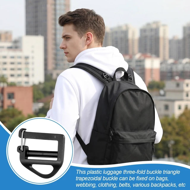 Alt view image 6 of 7 - Shimmeroo 8 Pack Backpack Strap Clip | 1 Inch Belt Buckle with Open Lock, Durable Strap Clips for Overall Replacement