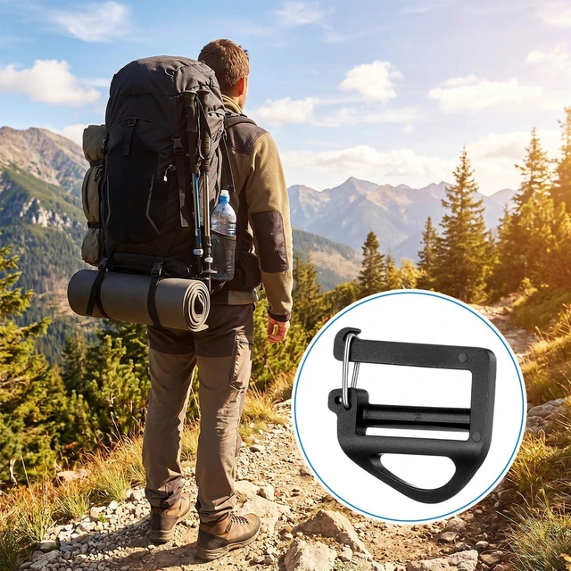 Alt view image 7 of 7 - Shimmeroo 8 Pack Backpack Strap Clip | 1 Inch Belt Buckle with Open Lock, Durable Strap Clips for Overall Replacement