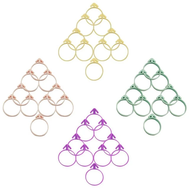Main image of 40Pcs Bag Clips Reusable Silicone Pastry Bag Ties, 4-Color Icing Bag Clips for Cookies/Cupcakes/Pastry, Sealing Baking Supplies (Piping Bag Holder)