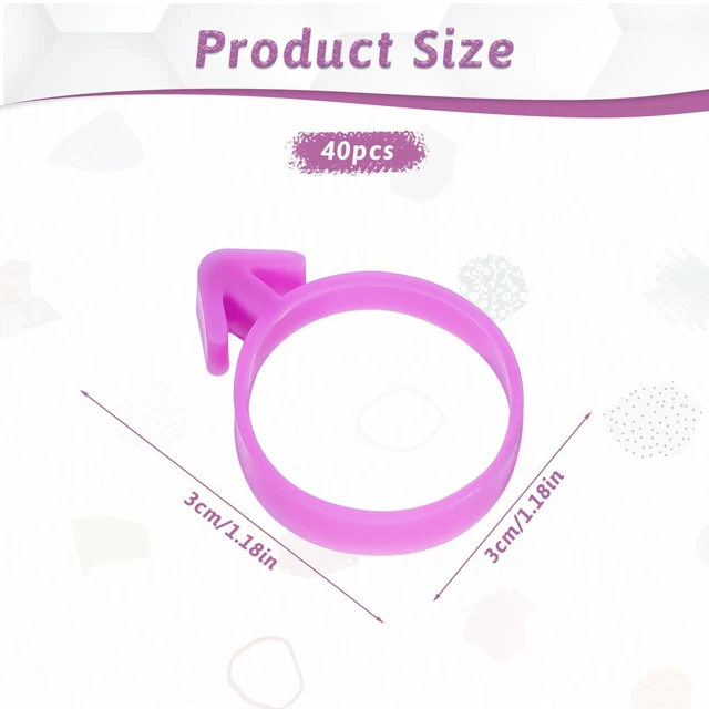 Alt view image 2 of 7 - 40Pcs Piping Bag Clips, Reusable Pastry Bag Ties Silicone Icing Bag Ties Decoration Bags Clips for Cookies Cupcakes Pastry Baking Supplies (4 Colors)
