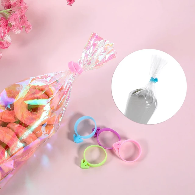 Alt view image 6 of 7 - 40Pcs Piping Bag Clips, Reusable Pastry Bag Ties Silicone Icing Bag Ties Decoration Bags Clips for Cookies Cupcakes Pastry Baking Supplies (4 Colors)