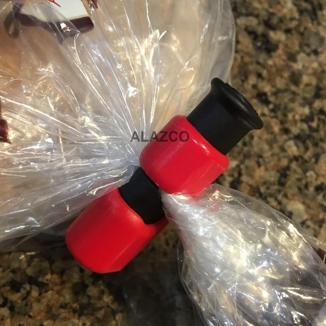 Alt view image 7 of 7 - 6pc BPA-Free Premium Quality ALAZCO Bag Clips - Value Set Food Fruit Bread Bag Cinch Non-Slip Grip EASY Squeeze & Lock