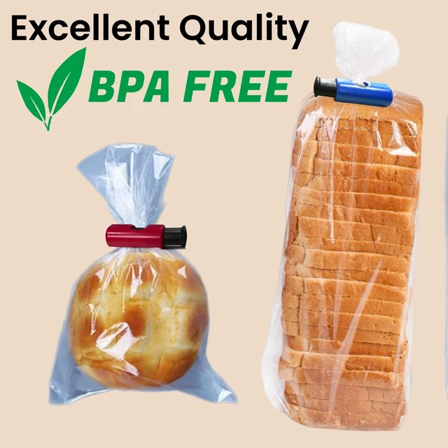 Alt view image 5 of 7 - 6pc BPA-Free Premium Quality ALAZCO Bag Clips - Value Set Food Fruit Bread Bag Cinch Non-Slip Grip EASY Squeeze & Lock