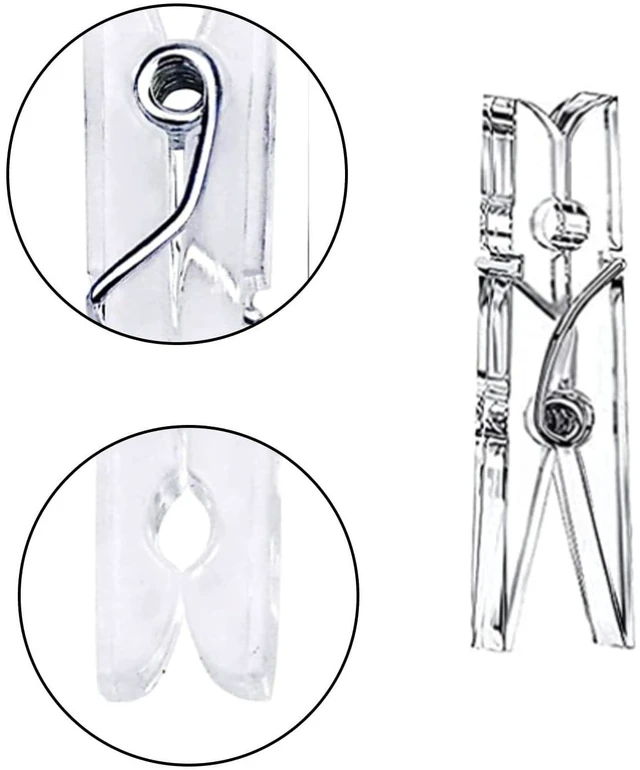 Alt view image 3 of 7 - 35mm Clear Mini Pegs, 40 Pcs Small Crafting Pegs Plastics Mini Clear Pegs, Tiny Little Photo Clips,Transparent Plastic Clothes Pegs for Hanging Photos Card Paper Arts Crafts Pictures Decoration