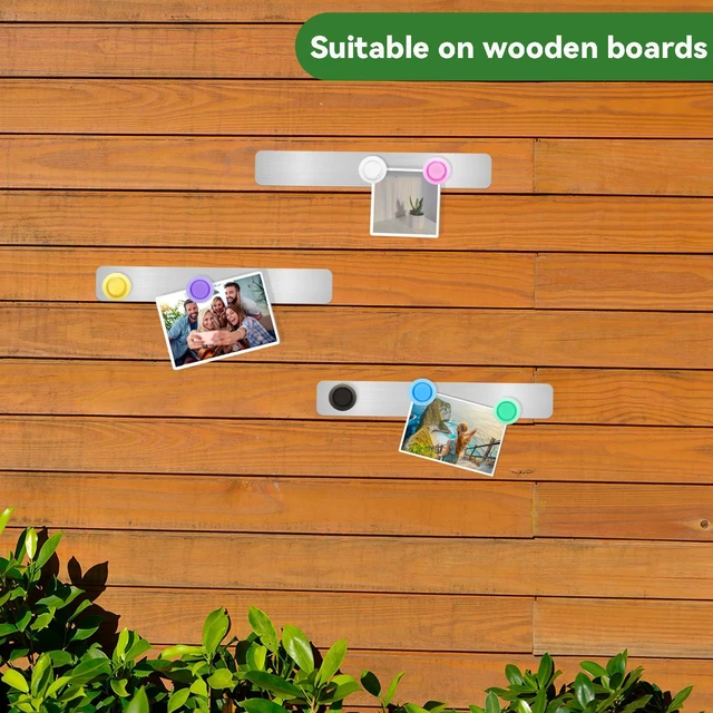 Alt view image 7 of 7 - ZDZBLX Magnetic Board Magnet Bulletin Board Magnetic Strips with Adhesive Backing Metal Magnet Board Frameless Stainless Iron Strips Memo Board with 7Pcs Colorful Magnet for School Office Home, 2 Pcs