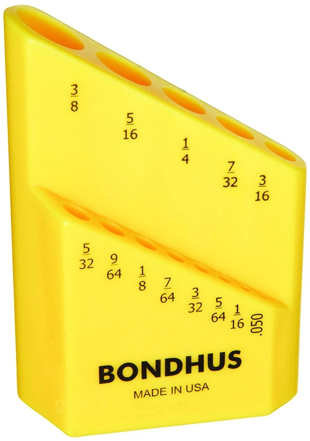 Main image of Bondhus 18037 Bondhex Color Coded Case Holds 13 Tools, 0.05"-3/8"
