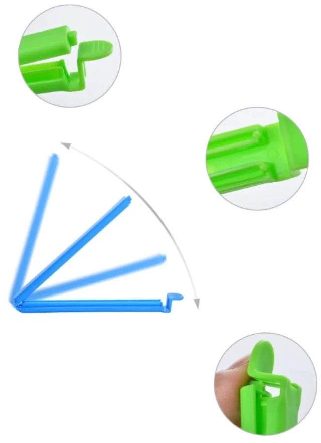 Alt view image 4 of 7 - Aissmmeio12Pcs Plastic Chip,Food Grade Bag Sealer Clips for Snacks,Airtight Seal to Keep Food Fresh,Curved Design Sealing Bag Clips for Food,Kitchen and Multi Purpose Kitchen Organizer(Colors)