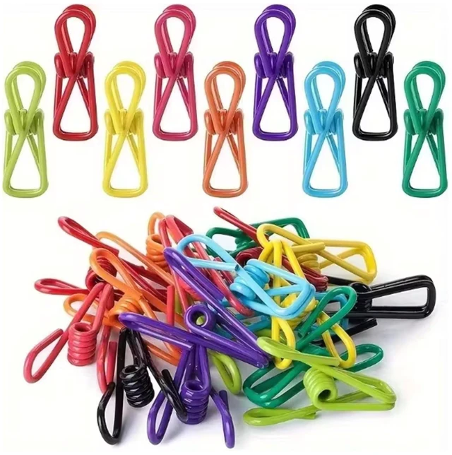 Main image of 20-Pack Colorful Plastic Bag Sealing Clips, Kitchen Storage Food Snack Sealer Clamps, Portable Organization Tool