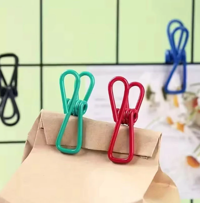 Alt view image 2 of 4 - 20-Pack Colorful Plastic Bag Sealing Clips, Kitchen Storage Food Snack Sealer Clamps, Portable Organization Tool
