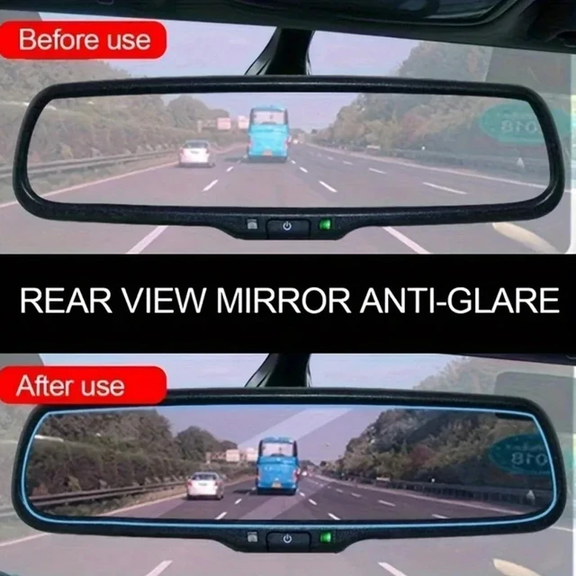 Alt view image 5 of 7 - 2PCS Car Rearview Mirror Film, Anti Glare Auto Interior Mirrors Shield | 2PCS 2PCS Car Rearview Mirror Film designed for clear fit, simple handling, and reliable organization during vehicle interior