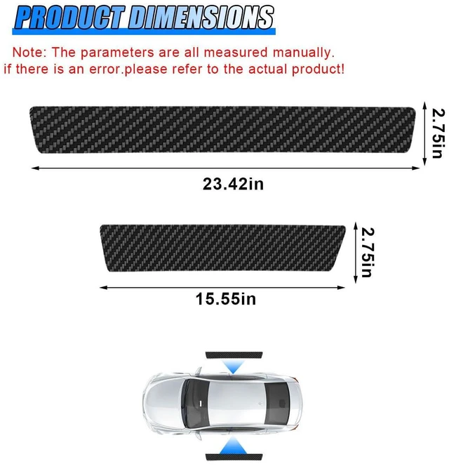Alt view image 2 of 7 - GAOLAOSY Car Door Sill Protector, Self-Adhesive Auto Door Edge Guard, 4PCS | Anti-Scratch Carbon Fiber Car Door Threshold Protection Sticker, Waterproof Auto Interior Decoration Accessories