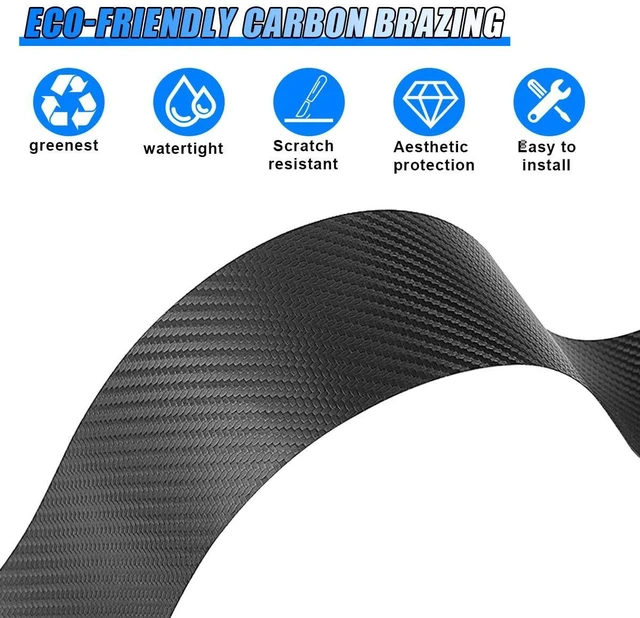 Alt view image 3 of 7 - GAOLAOSY Car Door Sill Protector, Self-Adhesive Auto Door Edge Guard, 4PCS | Anti-Scratch Carbon Fiber Car Door Threshold Protection Sticker, Waterproof Auto Interior Decoration Accessories