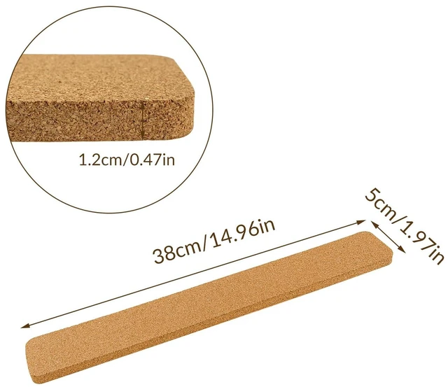 Alt view image 2 of 7 - 2 Pcs Felt Pin Bulletin Cork Board Bar Strips 15 x 2-1/2 Inches for Office, School, Home Holiday Decor