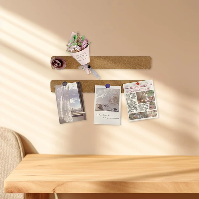 Alt view image 3 of 7 - 2 Pcs Felt Pin Bulletin Cork Board Bar Strips 15 x 2-1/2 Inches for Office, School, Home Holiday Decor