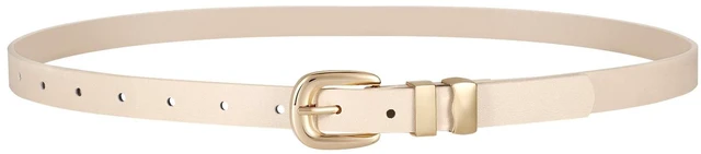 Alt view image 6 of 6 - JASGOOD Women Skinny Leather Belt Fashion Thin Waist Belt for Jeans Dress Ladies Small Belt with Gold/Silver Buckle