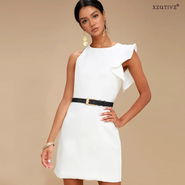 Alt view image 4 of 6 - XZQTIVE Women's Thin Leather Belts Ladies Skinny Black Belts for Jeans Dress Pants Trendy Waist Belt with Gold Buckle