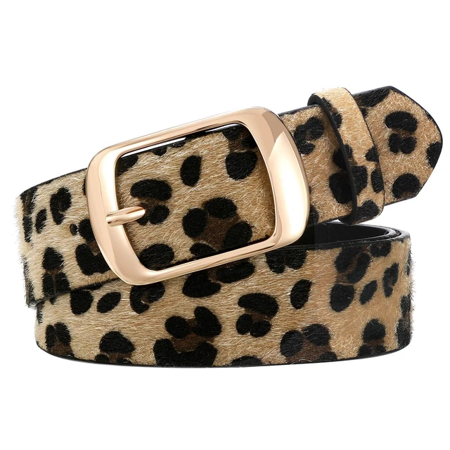 Alt view image 6 of 6 - SUOSDEY Fashion Womens Leather Belt, Soft Leather Waist Belt with Gold Pin Buckle for Jeans Pants,width 1.3"