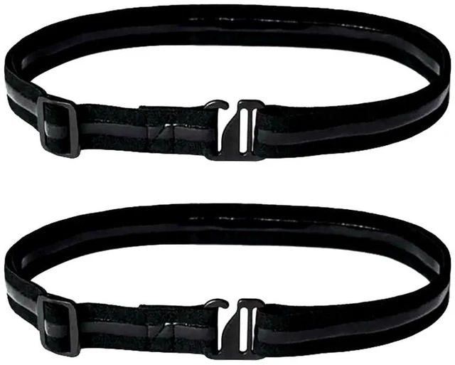 Main image of ccHuDE 2 Pcs Shirt Stay Belts Keep Shirts Tucked in - Non Slip Elastic Holder for Neat Look - Black