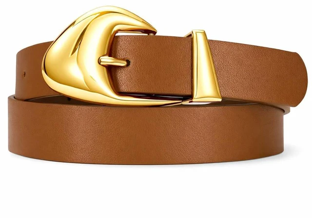 Main image of Balteus Black and Gold Belt for Women Stylish Chunky Gold Belt, Adjustable for Jeans, Dresses & Casual Fashion