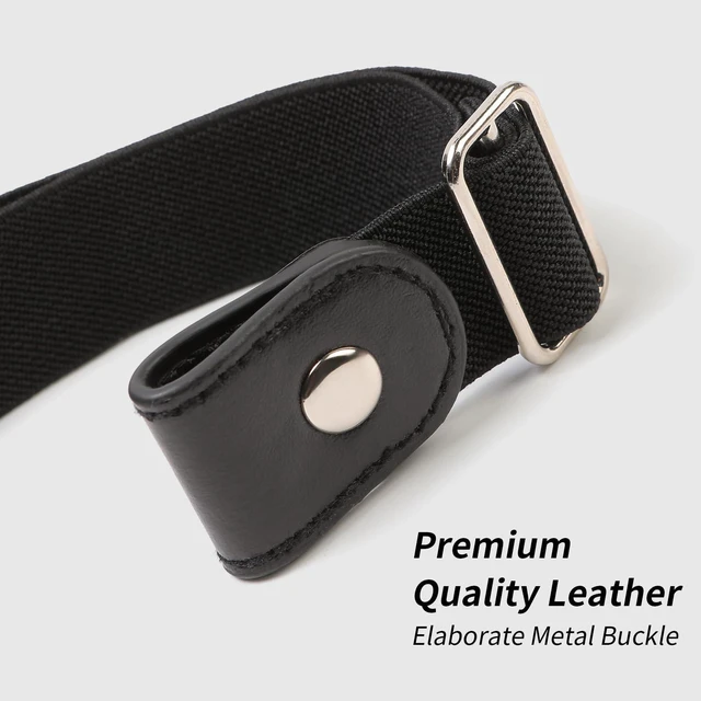 Alt view image 3 of 5 - ITLXJR No Buckle Elastic Belts for Women, Comfortable Invisible Womens Belts for Jeans, Stretch Belts for Women (Pink, PlusWaist Size 48''-64'')