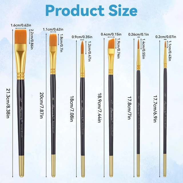 Alt view image 2 of 7 - Paint Brush Set for Watercolor, Rock Face Painting, Versatile Brushes | Acrylic, Oil, Artist Craft Supplies, for Adults