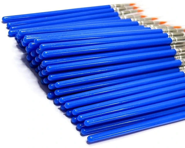 Alt view image 4 of 7 - Bulk Paintbrushes with Flat Nylon Hair,Paint Brush Set for Painting,Coloring with Watercolor Art PaintingArtist (14cm Flat tip (30pcs))