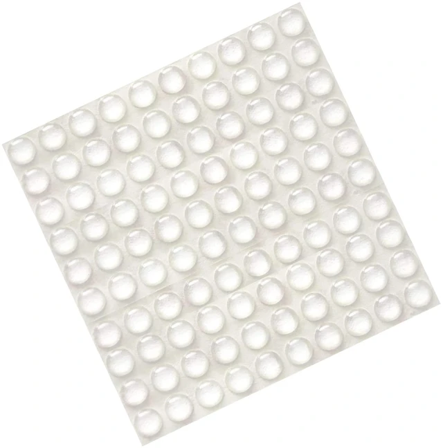 Main image of Drawer Bumpers Pads 6mm*2mm - Self Adhesive Clear Rubber Feet for Cabinet Door, Cupboard, Furniture, Laptop, Table - Tiny Anti-Slip Bumpons Noise Dampening Buffer Pads (100)