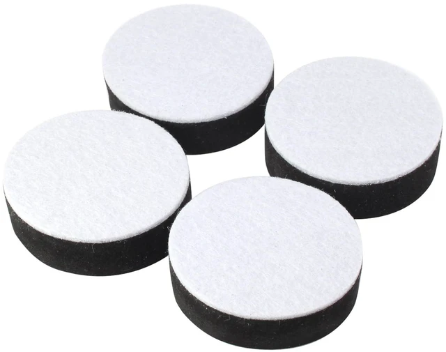 Main image of Self-Adhesive Furniture Risers 4Pcs, Round Adds 1/2" Height, Black | 2.5" Dia Felt Pad Base Protects Floors, Peel-Stick No Tools, Adds Height for Beds Sofas Tables Cabinets