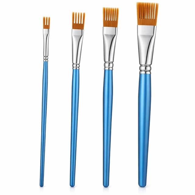 Main image of 4PCS Comb Artist Brush, Professional Grainer Brushes Acrylic Paint Brushes, Paint Brush Comb for Acrylic Painting, Oil, and Watercolor