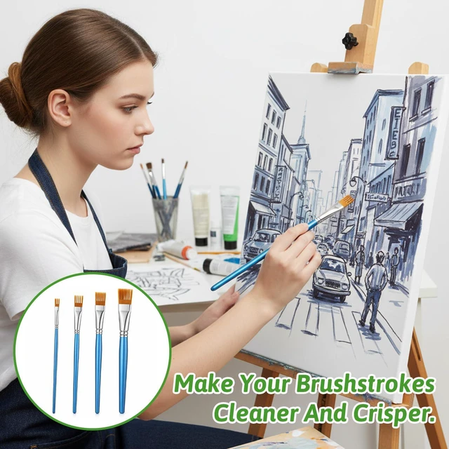 Alt view image 5 of 7 - 4PCS Comb Artist Brush, Professional Grainer Brushes Acrylic Paint Brushes, Paint Brush Comb for Acrylic Painting, Oil, and Watercolor