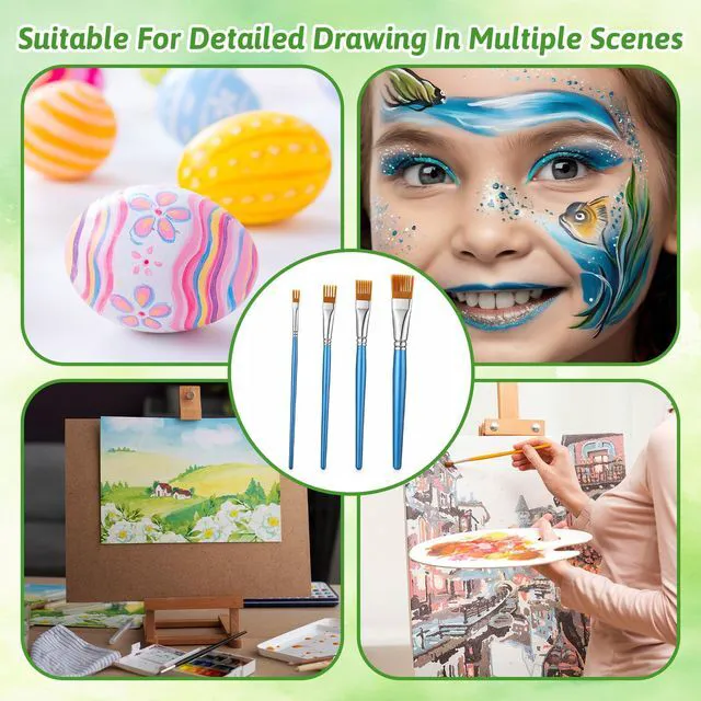 Alt view image 6 of 7 - 4PCS Comb Artist Brush, Professional Grainer Brushes Acrylic Paint Brushes, Paint Brush Comb for Acrylic Painting, Oil, and Watercolor