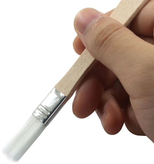 Alt view image 4 of 5 - 12 Pcs Soft Bristle Paint Brush, 5 Inch Wood Handle, White | Trim Painting Tool, Small Paint Brushes, Edge Painting Tool, For Walls/Touch Up/Cabinets/Fences