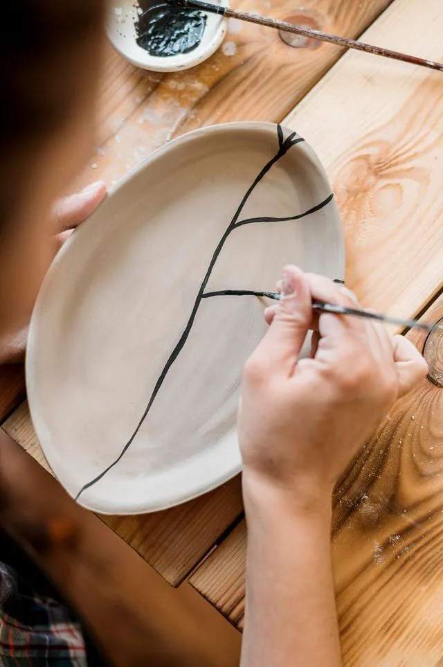 Alt view image 3 of 6 - 8Pcs Pottery Glaze Brushes, Wool Pottery Tools and Supplies, Underglaze Brushes for Pottery, Paintbrush Set for Kids Adults Students