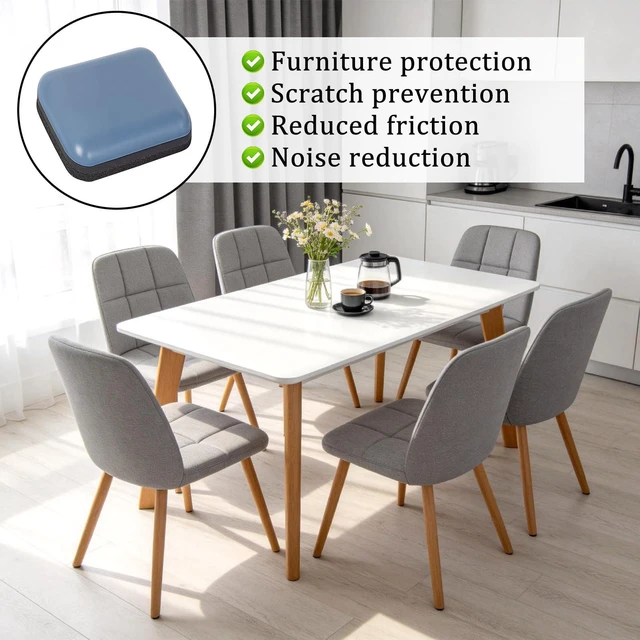 Alt view image 3 of 7 - 16pcs Self-Stick Furniture Movers Sliders Strip for Carpet Rectangle Floor Protector Pads Furnitures Moving Pads for Chair Table Desk Sofa Couch(75x16mm, 35x25mm)