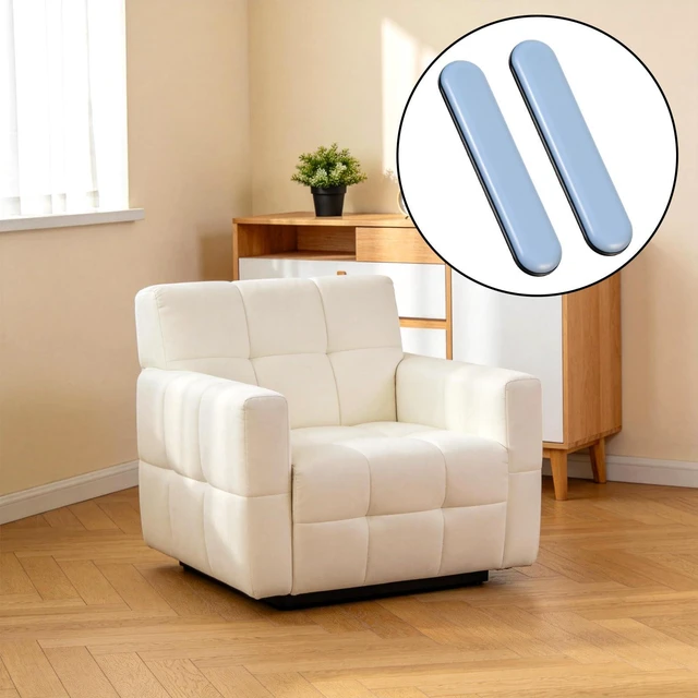Alt view image 6 of 7 - 16pcs Self-Stick Furniture Movers Sliders Strip for Carpet Rectangle Floor Protector Pads Furnitures Moving Pads for Chair Table Desk Sofa Couch(75x16mm, 35x25mm)