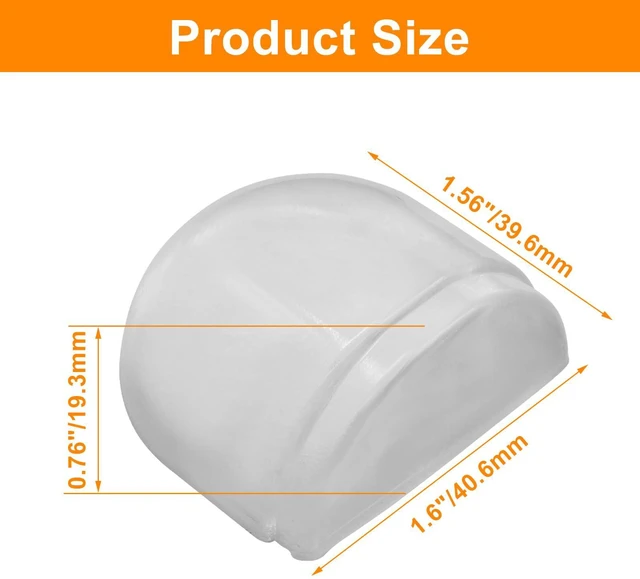 Alt view image 3 of 5 - 4 Pcs Floor Door Stopper | Self-Adhesive, Rubber Bumper Wall Protectors, No Drill Clear Floor Buffers, For Home Office Furniture/Glass Mirror