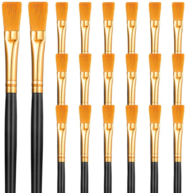 Main image of 20 Pcs Small Brush Bulk for Detail Painting, Watercolor Paint Brushe Bulk Paint-Brushes Set for Acrylic Painting Oil Watercolor Face Nail Art Canvas Miniature Detailing & Rock-Painting