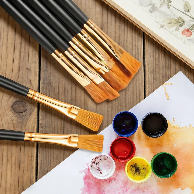 Alt view image 2 of 7 - 20 Pcs Small Brush Bulk for Detail Painting, Watercolor Paint Brushe Bulk Paint-Brushes Set for Acrylic Painting Oil Watercolor Face Nail Art Canvas Miniature Detailing & Rock-Painting
