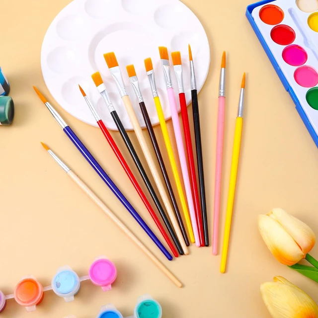 Alt view image 4 of 7 - 12PCS Cake Painting Brushes Set - Paint Brush for Cookies Cookie Paint Brushes Decorating for Dusting Edible Glitter Color for Painting Pastry, Cookie