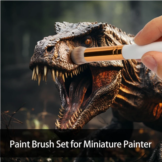 Alt view image 6 of 7 - Mini Blending Brushes for Card Making, Dry Miniature Painting Set Background Blender Paint Brushes Small Detailed Paint Watercolor Brushes(3 Pack)