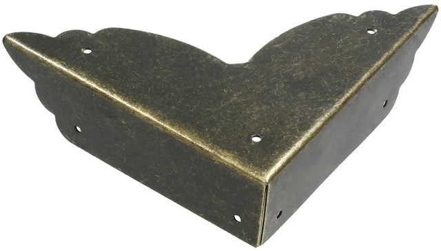 Alt view image 4 of 5 - Bronze Box Corner Protectors, 12 Packs, 2.76" x 0.79" | Edge Cover, Safety Guard, Furniture Decorative, Metal Table Corner