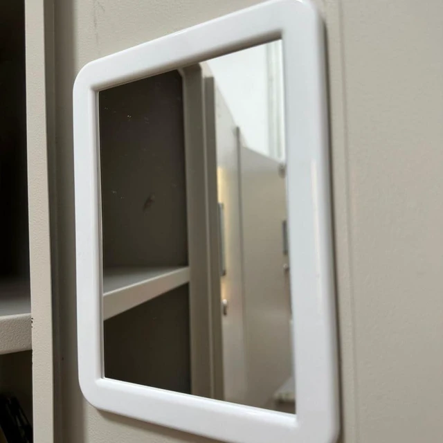 Alt view image 6 of 7 - mpowtech Gifts for Back to School Season,White Magnetic Locker Mirror - 5" x 7" Magnet Mirrors for School, Bathroom, Workshop,Small Magnetic Mirrors for Office,Mirror Locker