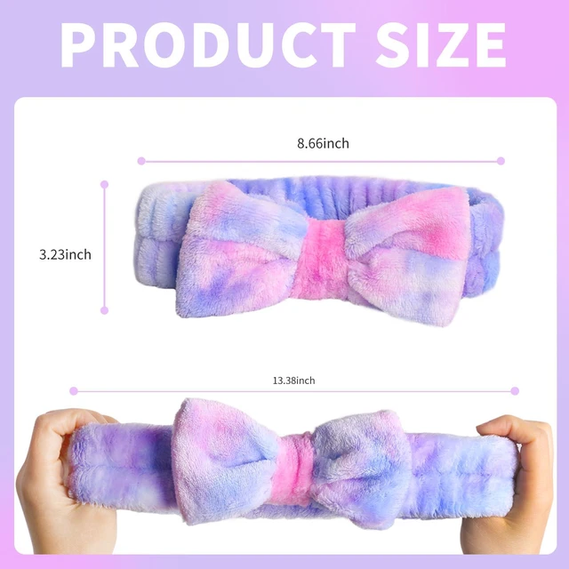 Alt view image 2 of 7 - Headband for Washing Face, Girls Makeup&Skincare Headband, | Microfiber Elastic Face Wash Headbands to Skincare Spa Shower,2pcs