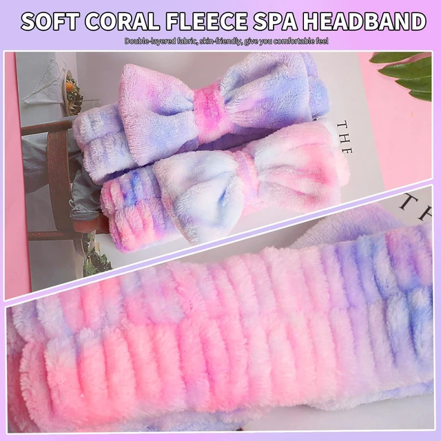 Alt view image 5 of 7 - Headband for Washing Face, Girls Makeup&Skincare Headband, | Microfiber Elastic Face Wash Headbands to Skincare Spa Shower,2pcs