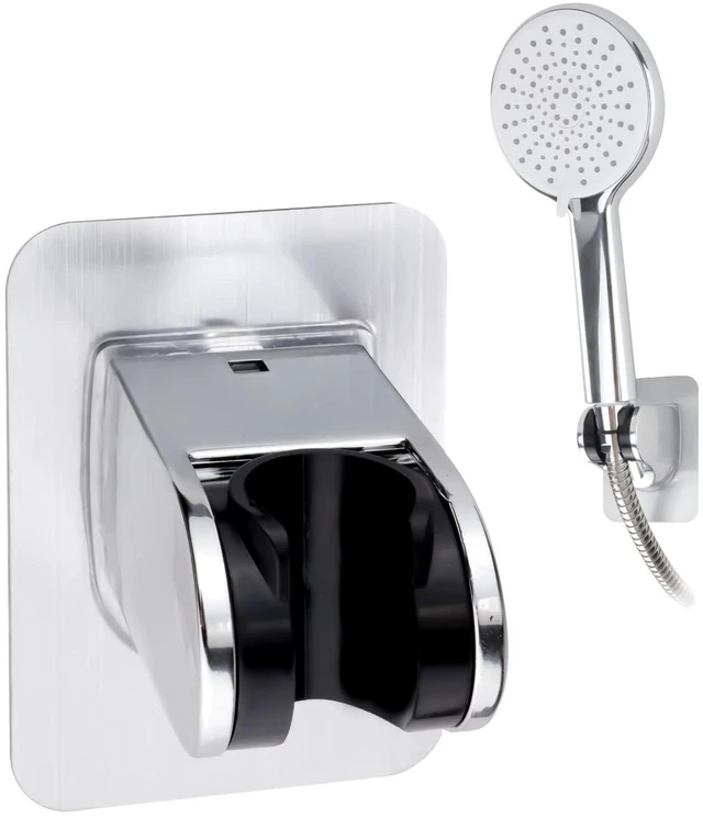 Main image of Shower Head Holder with Strong Adhesive, Adjustable Handheld Shower Wand Holder Waterproof Wall Mount Bracket, No Drilling Shower Hose Holder Better Than Suction Cups for Shower Bathroom