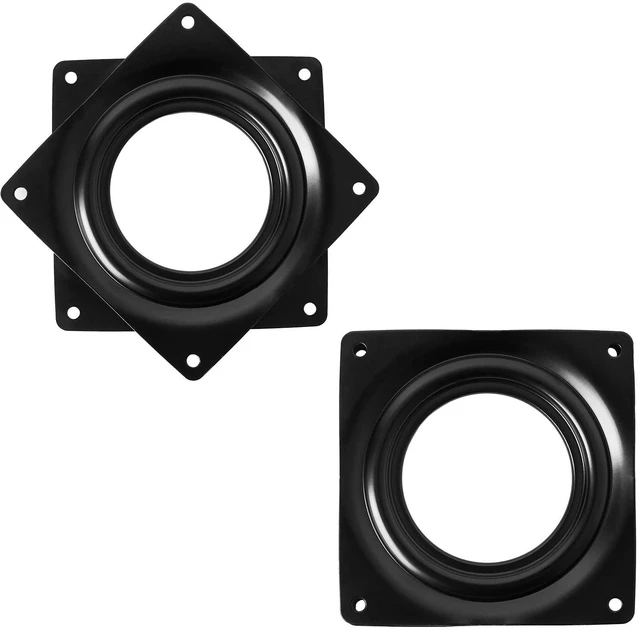 Alt view image 2 of 6 - 4" Black Lazy Susan Turntable 300-lb Steel Ball Bearing Rotating Tray Strong Sturdy Table Cabinet Low Profile for 360 Chair and Door, Kitchen, Craft Project, Makeup Holder, Monitor(1Pack)
